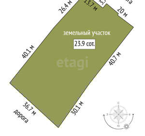 Дом 68м², 1-этажный, участок 24 сот.  