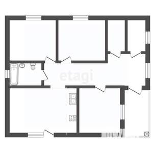 Дом 100м&sup2;, 1-этажный, участок 5 сот.  