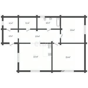 Дом 102м², 1-этажный, участок 9 сот.  