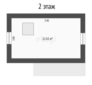 Дом 50м², 2-этажный, участок 5 сот.  