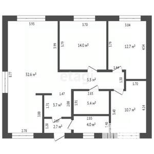 Дача 90м², 1-этажный, участок 8 сот.  
