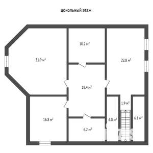 Коттедж 448м², 3-этажный, участок 8 сот.  