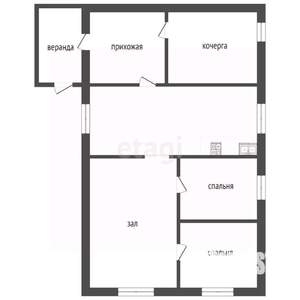 Дом 75м&sup2;, 1-этажный, участок 9 сот.  