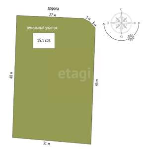 Дача 50м², 1-этажный, участок 15 сот.  
