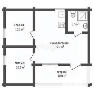 Дача 60м², 1-этажный, участок 5 сот.  