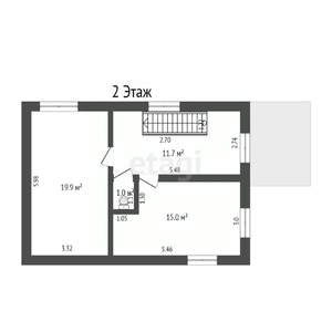 Дом 147м², 2-этажный, участок 7 сот.  