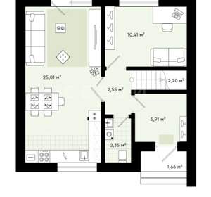 Дом 154м&sup2;, 3-этажный, участок 5 сот.  