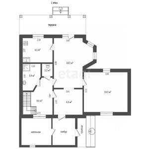 Дом 105м&sup2;, 2-этажный, участок 7 сот.  