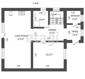 Дом 114м², 2-этажный, участок 5 сот.  