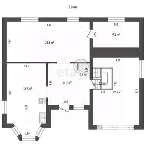 Дом 273м&sup2;, 3-этажный, участок 8 сот.  