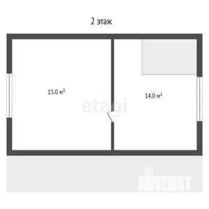 Дом 80м&sup2;, 2-этажный, участок 9 сот.  