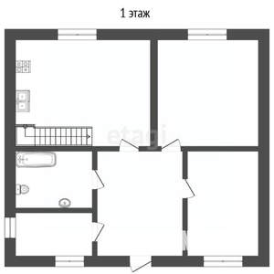 Дом 58м&sup2;, 1-этажный, участок 4 сот.  