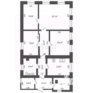 Дом 80м&sup2;, 1-этажный, участок 6 сот.  