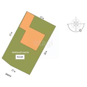 Дом 120м&sup2;, 2-этажный, участок 5 сот.  