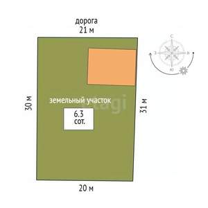 Дом 130м&sup2;, 2-этажный, участок 6 сот.  