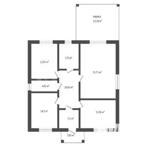 Коттедж 120м², 1-этажный, участок 6 сот.  