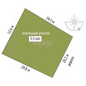 Дом 30м², 2-этажный, участок 5 сот.  