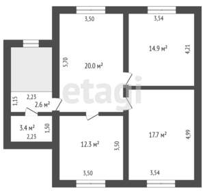Дом 146м², 2-этажный, участок 4 сот.  