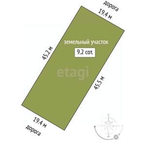 Дом 30м&sup2;, 1-этажный, участок 9 сот.  