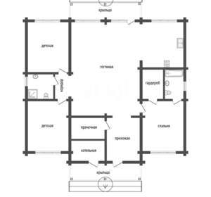 Дом 180м&sup2;, 1-этажный, участок 29 сот.  