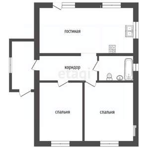 Дом 70м², 1-этажный, участок 4 сот.  