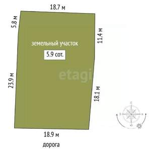 Дом 20м&sup2;, 2-этажный, участок 6 сот.  