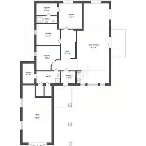 Дом 164м², 1-этажный, участок 7 сот.  