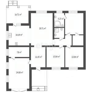 Дом 130м², 1-этажный, участок 8 сот.  