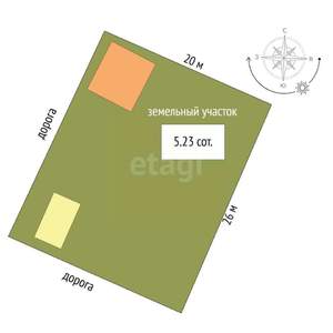 Дача 24м², 1-этажный, участок 5 сот.  