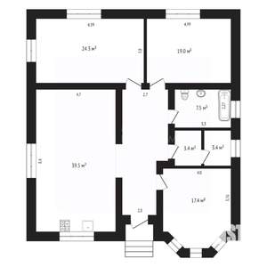 Коттедж 143м², 1-этажный, участок 8 сот.  