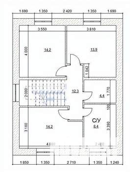 Коттедж 154м², 2-этажный, участок 5 сот.  
