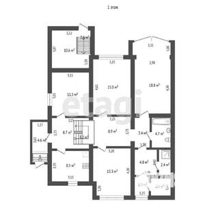 Таунхаус 237м², 2-этажный, участок 9 сот.  