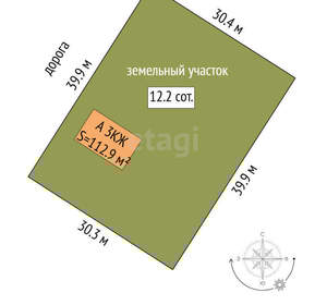 Дом 113м², 2-этажный, участок 12 сот.  