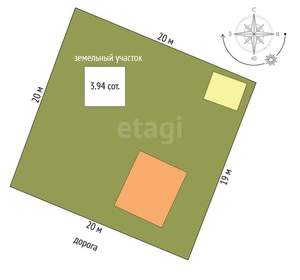 Дом 66м², 2-этажный, участок 4 сот.  