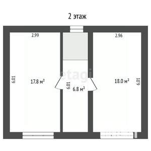 Дом 96м², 2-этажный, участок 5 сот.  