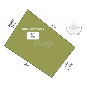 Дом 96м², 2-этажный, участок 7 сот.  