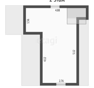 Дом 49м&sup2;, 2-этажный, участок 12 сот.  