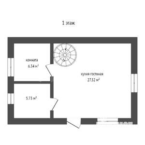 Коттедж 80м², 2-этажный, участок 9 сот.  