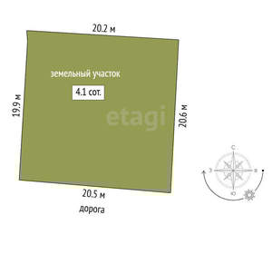 Дом 25м², 2-этажный, участок 4 сот.  