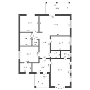 Коттедж 185м², 1-этажный, участок 8 сот.  