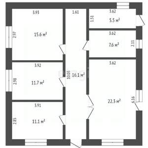 Дом 100м², 1-этажный, участок 8 сот.  