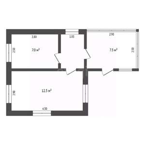 Дом 65м², 2-этажный, участок 6 сот.  