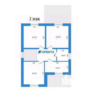 Дом 130м², 2-этажный, участок 7 сот.  