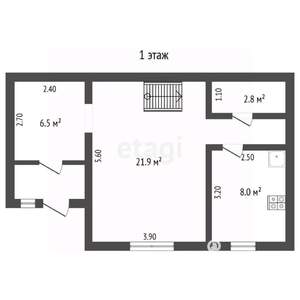 Дом 110м², 2-этажный, участок 4 сот.  