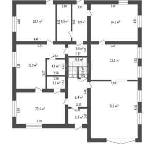 Дом 260м², 2-этажный, участок 12 сот.  