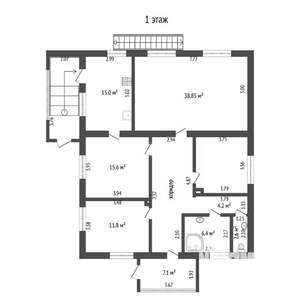 Дом 162м&sup2;, 1-этажный, участок 18 сот.  