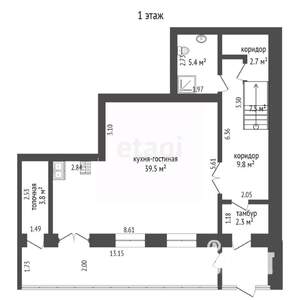 Таунхаус 191м², 3-этажный, участок 4 сот.  