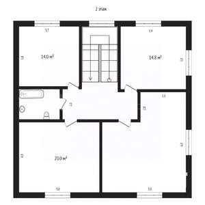 Коттедж 244м², 2-этажный, участок 6 сот.  