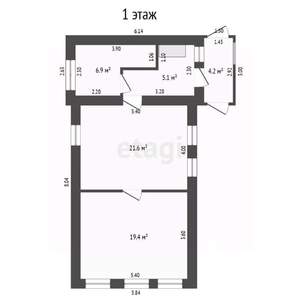 Дом 92м&sup2;, 2-этажный, участок 8 сот.  