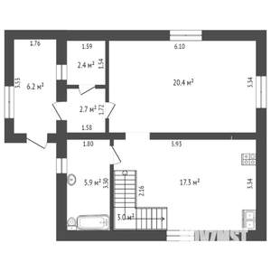 Коттедж 106м², 2-этажный, участок 4 сот.  